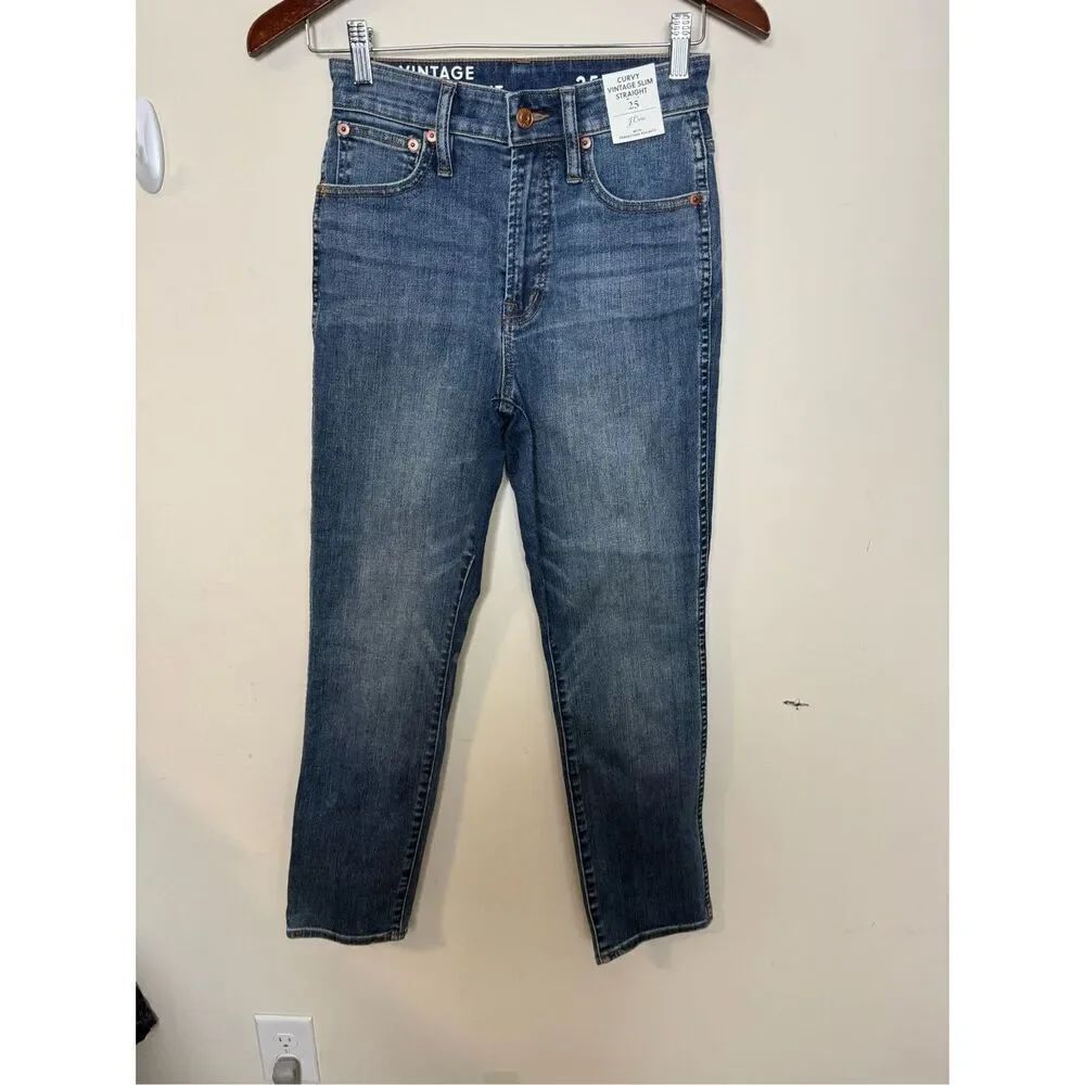 J Crew Curvy vintage slim-straight jean in Warm Surf wash 25 NWT